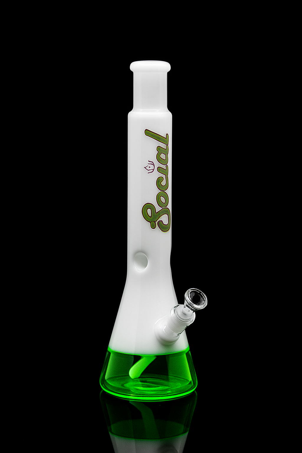 Social MARSHMELLOW Slyme Dual Colored Beaker Waterpipe