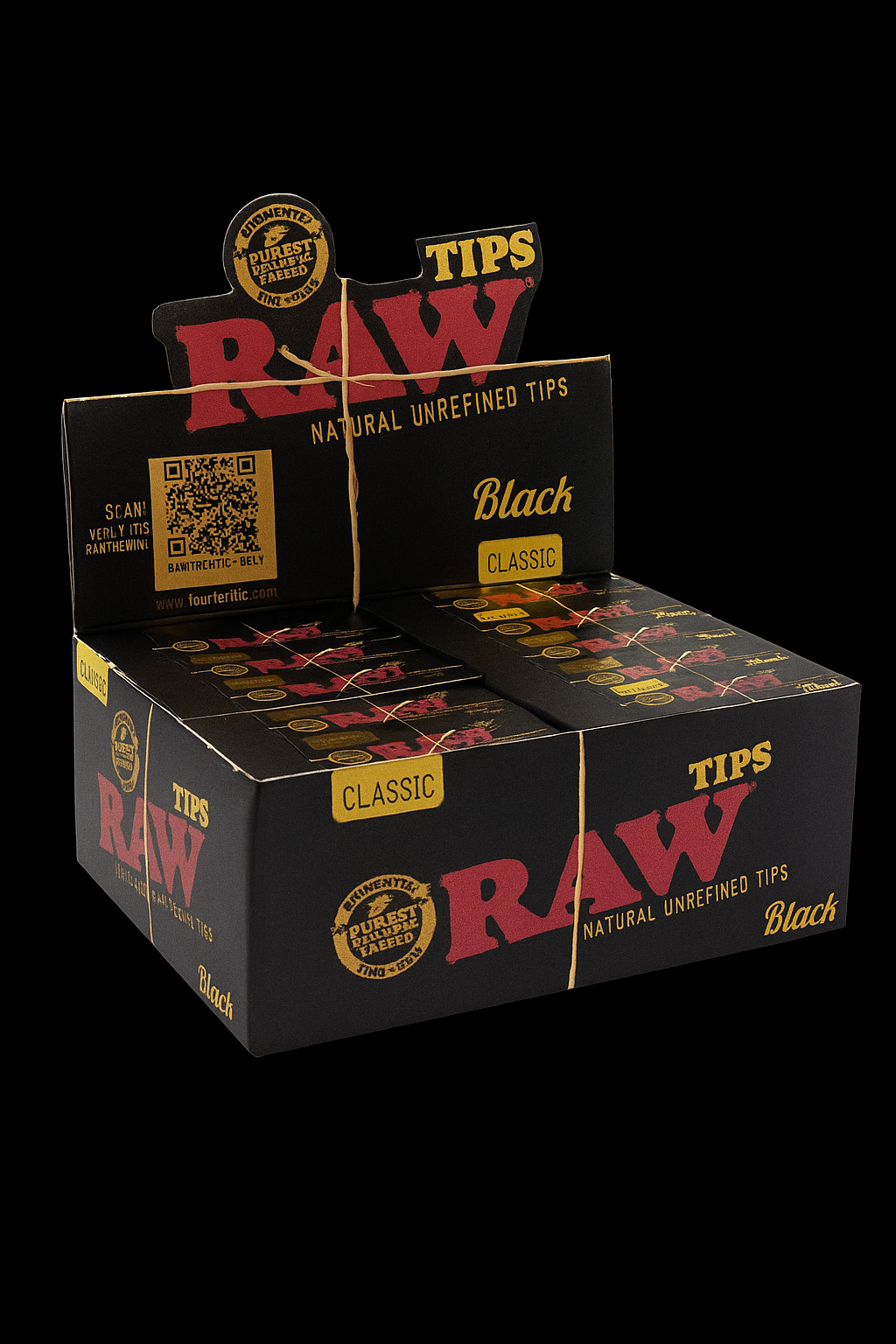 Raw | Tips | 50 Ct | Black