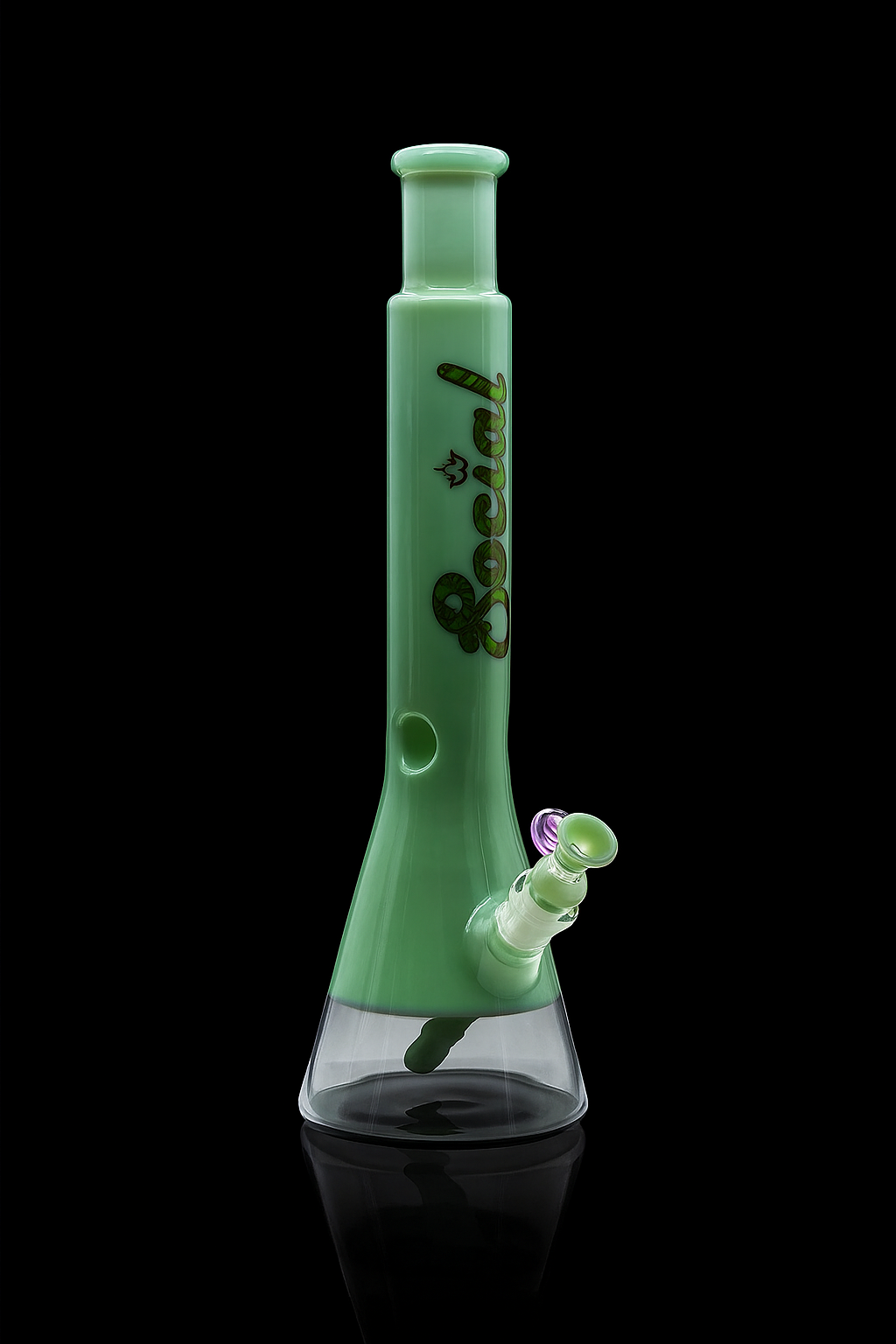 Social MARSHMELLOW Slyme Dual Colored Beaker Waterpipe