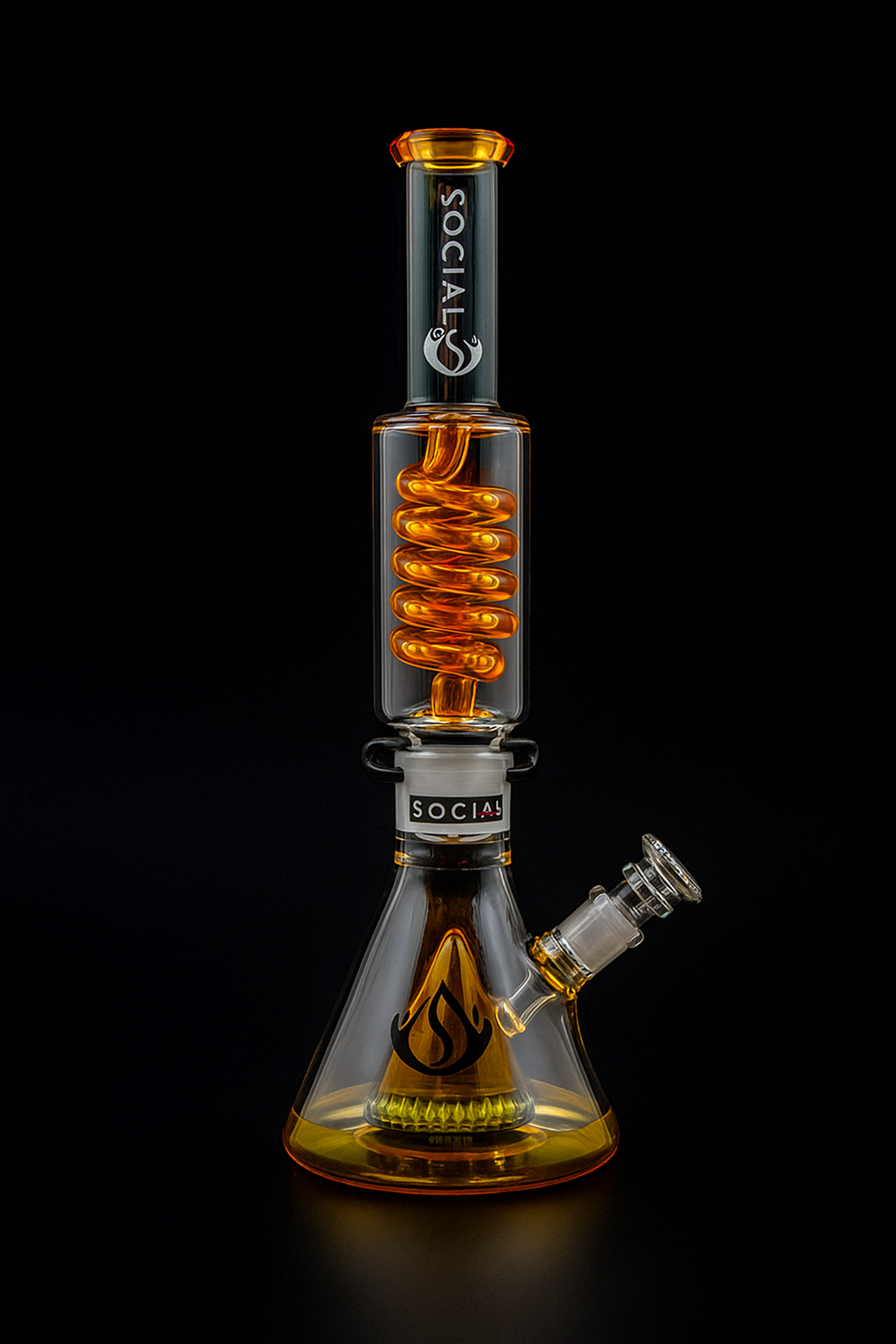 Social ADMIRAL Freezable Colored Cone Perc Beaker Waterpipe | Assorted Colors