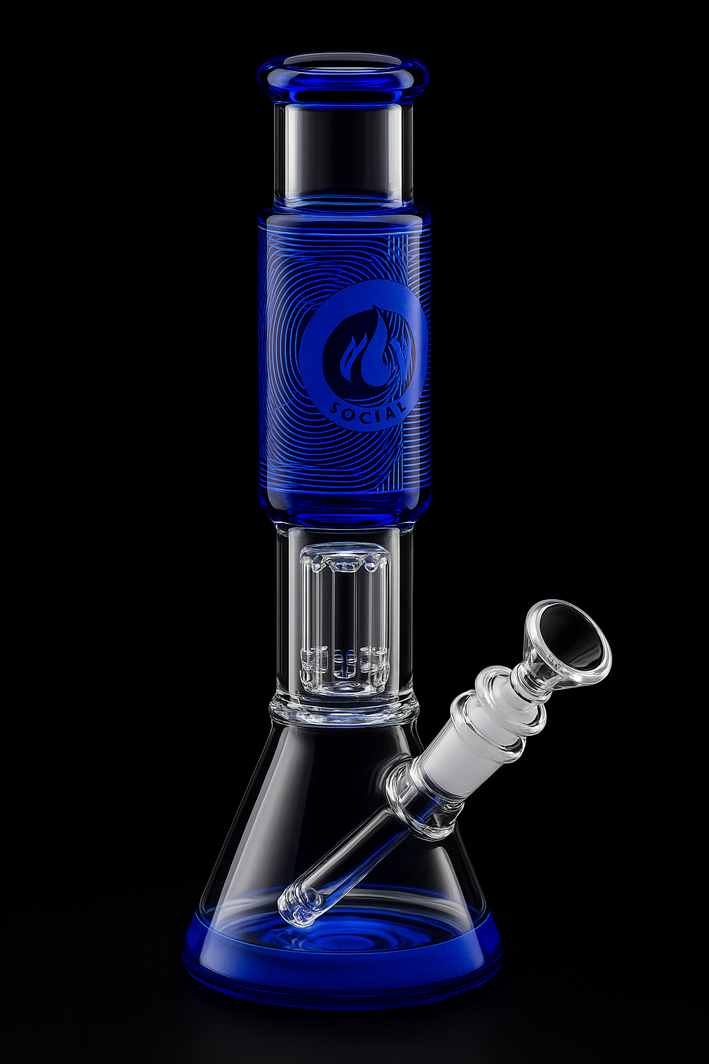 Social NUCLEUS with Tree Arm Perc Beaker Waterpipe